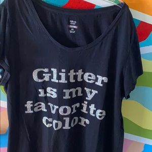 Glitter is my favorite color plus sized Tshirt